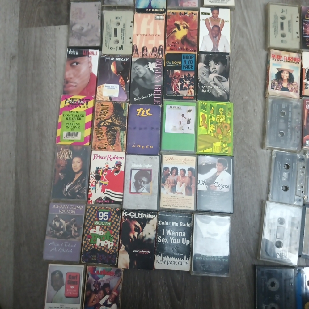 Vintage Cassette Tape Collection lot of 75, blues, Booty shake, hip hop, r&b,